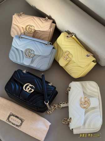 Upgraded version with box, light gold Size: 22*13Cm Gg Marmont's new bag You mus - Click Image to Close