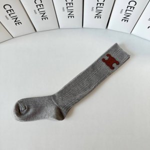 Special Packaging Celine Hot Selling New Double-Needle Cashmere Long Socks! One