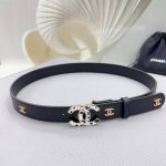 3.0Cm Chanel Official New Belt, Double-Sided Top-Grain Cowhide Leather, Length: