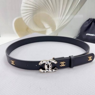 3.0Cm Chanel Official New Belt, Double-Sided Top-Grain Cowhide Leather, Length: