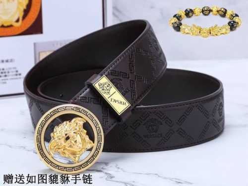 Belt Versace.Ver Original Belt 100% First Layer Cowhide Guaranteed Genuine Leath