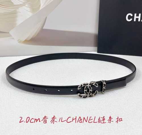 2.0 Cm Chanel Belt, Double-Sided Full-Grain Leather, Length: 75, 80, 85, 90, 95,