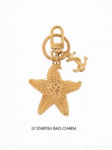 Lv keychain official website new starfish keychain bag pendant accessories
