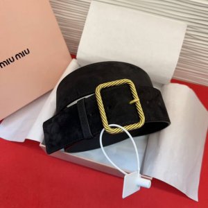 New Women's Glossy Belt from Miu's Home This belt features a suede front and sm