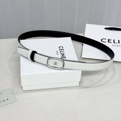 Celin E New 3D Buoy Buckle Women's Belt, Italian Imported Calfskin with Brass Bu