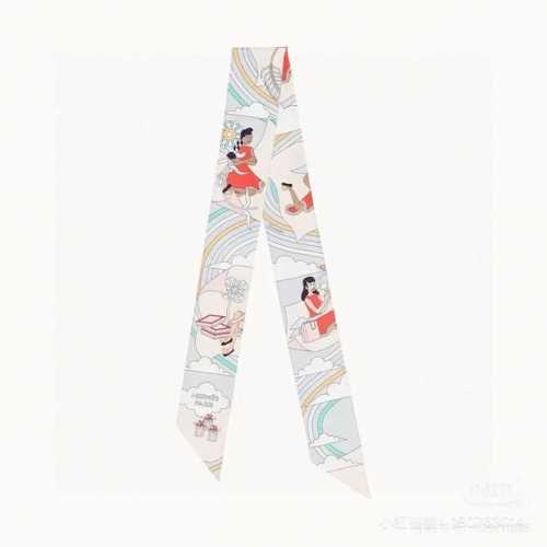 Girl in a lotus leaf skirt Hermes "Carres Volants" Twilly scarf Twilly scarf 100