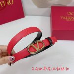 2.0Cm Valentino Plain Weave Belt, Double-Sided Top-Grain Leather, Length: .75.80