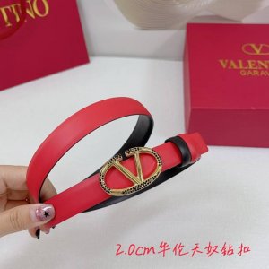 2.0Cm Valentino Plain Weave Belt, Double-Sided Top-Grain Leather, Length: .75.80