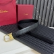 Special Palladium-Plated Pin Buckle Belt Cartier Logo Black Crocodile Pattern Be