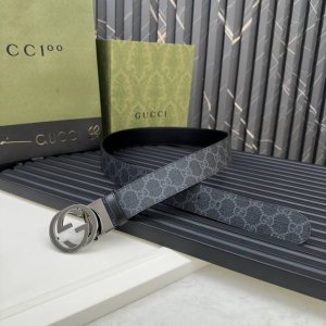 Gucci 473030 Kgdhn 525040 Black/Blue Supreme PVC Monogram Imported Calfskin Sole