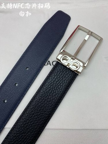 f3.5Cm High-end custom men's belt, double-sided imported cowhide, you can choose