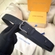 L0Uis Vuitt0N This season's new men's original belt width 35mm classic double-fa