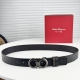 Ferragamo belt, double-sided top-grain genuine cowhide, 3.5cm, adjustable. Look