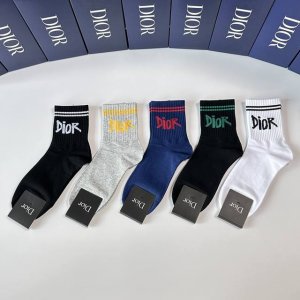 Special Packaging Dior New Mid-Length Slouch Socks! Five pairs per box, same sty