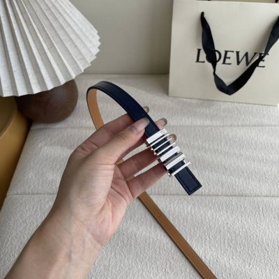 Special Loewe Classic Calf Leather Belt With A Shiny Loewe Geometric Belt Buckle