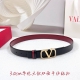 3.0Cm Valentino Belt, Double-Sided Full-Grain Leather, Length: .75, .80, .85, .9