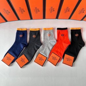 Special Packaging Hermes New Mid-Length Slouch Socks! Five pairs per box, same s