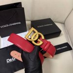 DgWidth 4.0Cm Dolce & Gabbana's new Devotion series Lux leather belt, embellishe