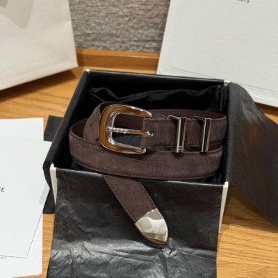 Western Medium 25mm Leather Belt (Ddd) This belt is made of suede cowhide leathe