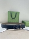 Special Width 4.0Cm Gucci Series, The Brand's Iconic Double G Original Steel Buc