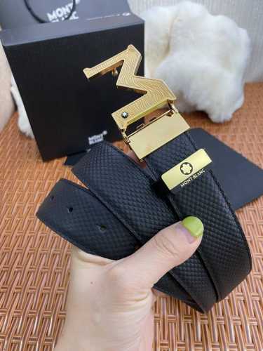 Product Name: Montblanc Original Material: 100% top-grain cowhide belt, guarante