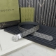 Gucci 627055 Uulbn Dark Grey Supreme PVC Monogram Pigskin Texture Cement Grey Ba