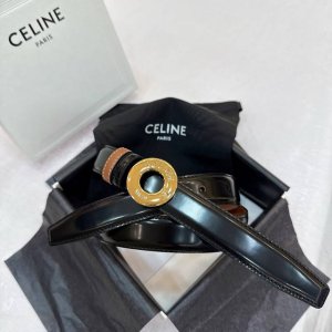 Celine Triomphe Buckle! 25mm Reversible Belt with Copper Coin Buckle. This rever