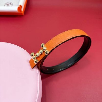 Simple 2.5 Double Leather Girls Litchi Grain Belt Accessories 2.5H Stainless Ste