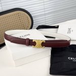 Celin E new three-dimensional buoy buckle women's belt Italian imported calfskin