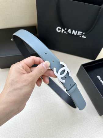 Width 3.0Cm Chanel Rotating Double C Calfskin And Silver Gunmetal Gold Metal Bel - Click Image to Close