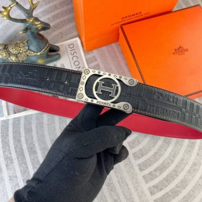 Herm S Special Leather Belt Series, Original Factory-Made Premium Stainless Stee