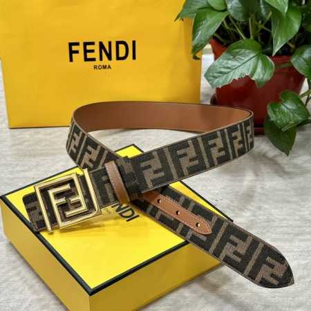 Fendl, same style as in Fendi boutiques, 3.8cm wide, original custom fabric, Ff - Click Image to Close