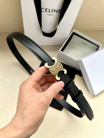 Width 2.5Cm Celine Triomphe Medium Smooth Imported Leather Belt First Layer Leat - Click Image to Close