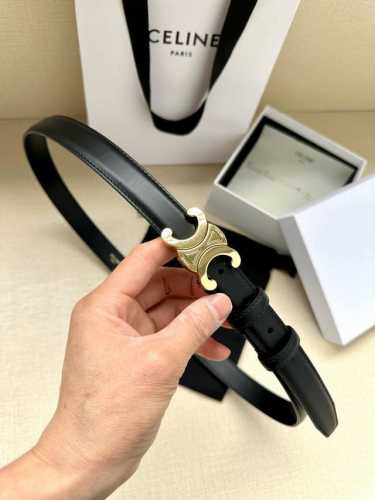 Width 2.5Cm Celine Triomphe Medium Smooth Imported Leather Belt First Layer Leat