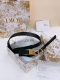 dior Saddle Belt Rotating Hardware Double-Sided Saddle Belt Grained Cowhide S