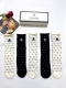 comes with packaging 5 pairs per box Chanel classic camellia embroidered logo p