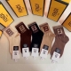 Special Packaging Fendi New Classic Mid-Length Feather Yarn Slouch Socks! Five p