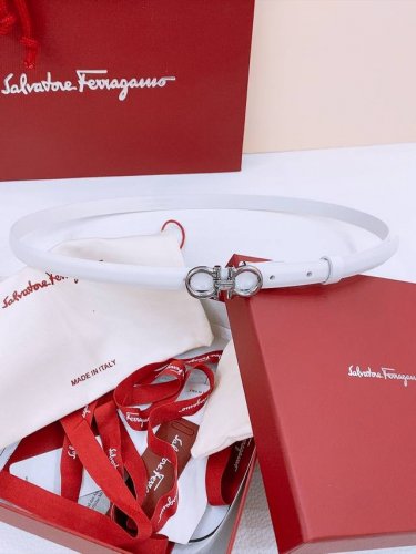 Ferragamo # Classic Gancio belt for women Smooth calfskin plain surface, full of