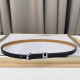 epsom Calfskin Belt With Palladium Plated Belt Buckle, Finely Polished Diamon