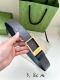Width 3.8 Cm Gucci Double-Sided Belt, One Side In Gucci Signature Leather, The O