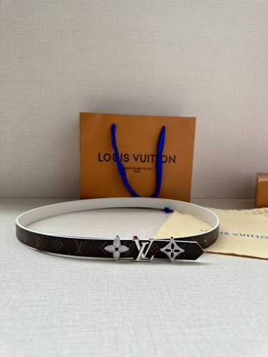 2.0-Inch Lv Trio Double-Sided Belt Combines Finely Crafted Leather And Monogram