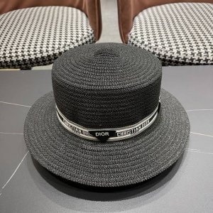 dior Dior 2025 Internet Celebrity Same Style Pastoral Style Raffia Straw Hat
