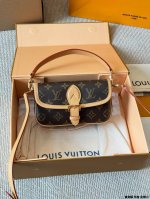 Replica Cowhide All-Steel Lv Nano Diane Cowhide Underarm Baguette Bag All-Steel