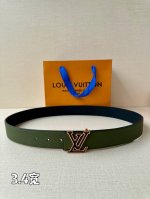 3.4-Inch Width Lv Aerogram Single-Sided Alligator-Textured Belt. The Three-Color