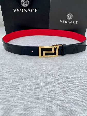 Width 3.5Cm This Versace Belt Made Of Flat Calfskin Features A Geometric Greek K - Click Image to Close