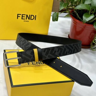Fendi Fendi Counter Same Style Width 35Mm Double Ring Reversible Belt Ff Press S