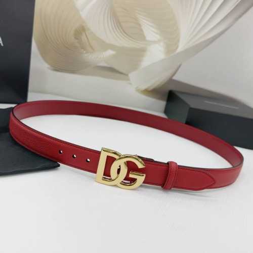 2.5Cm D&G Belt, Double-Sided Top-Grain Leather, Length: 75, 80, 85, 90, 95 Cm, C