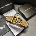 Dg, width 4.0cm, Dolce Gabbana new imported frosted cowhide versatile men's belt