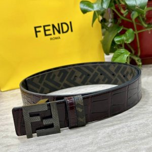 Fendi Same style as Fendi counters Width 4.0Cm Double ring reversible belt Ff pr