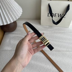 Special Loewe Classic Cowhide Leather Belt With A Shiny Loewe Geometric Belt Buc
